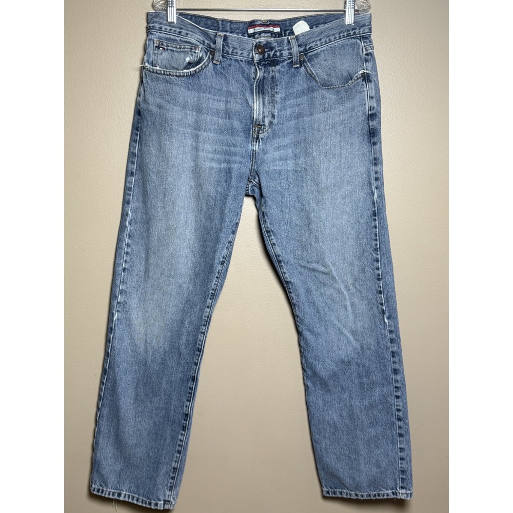 Men's Tommy Hilfiger Straight Leg Medium Wash Jeans Size 34x30